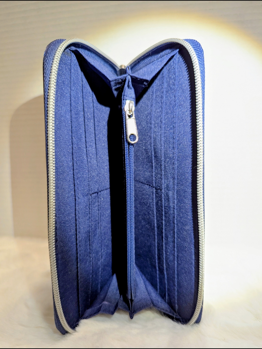Stitch Halloween Zip Wallet - Blue with Orange Pumpkin - Picture 3 of 9